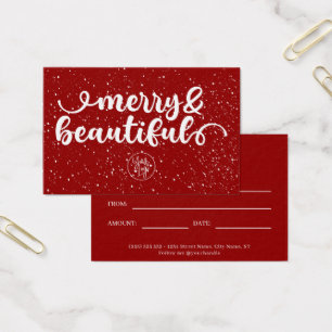 Merry & Beautiful Christmas Gift Certificate