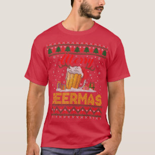 Merry Beermas Christmas Funny Beer Drinking Ugly S T-Shirt