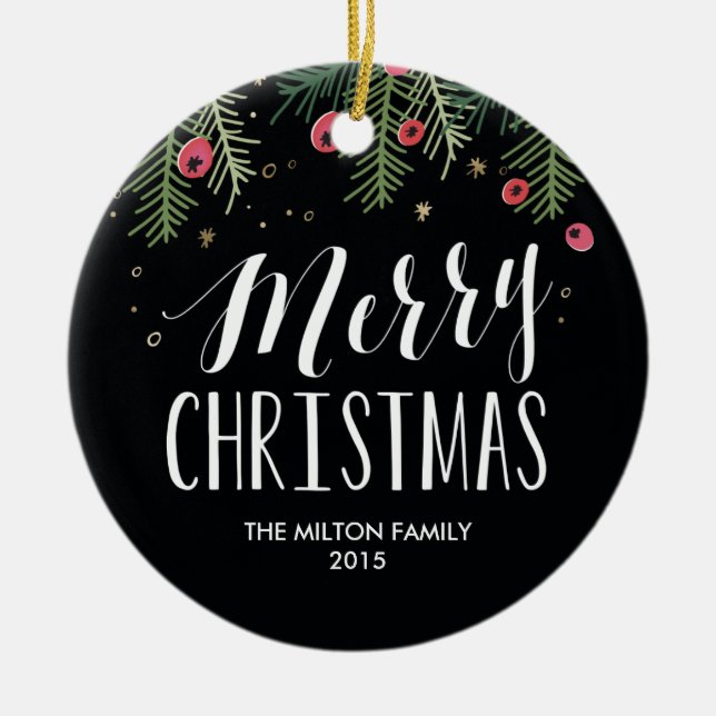 Merry Berry Collection Ceramic Tree Decoration (Front)