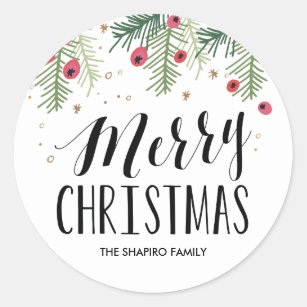 Merry Berry Collection Classic Round Sticker