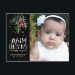 Merry Berry Collection Holiday Postcard<br><div class="desc">Modern holiday card featuring hand drawn foliage and winterberries.</div>