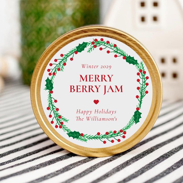 Merry Berry Custom Holiday Jam Label (Creator Uploaded)