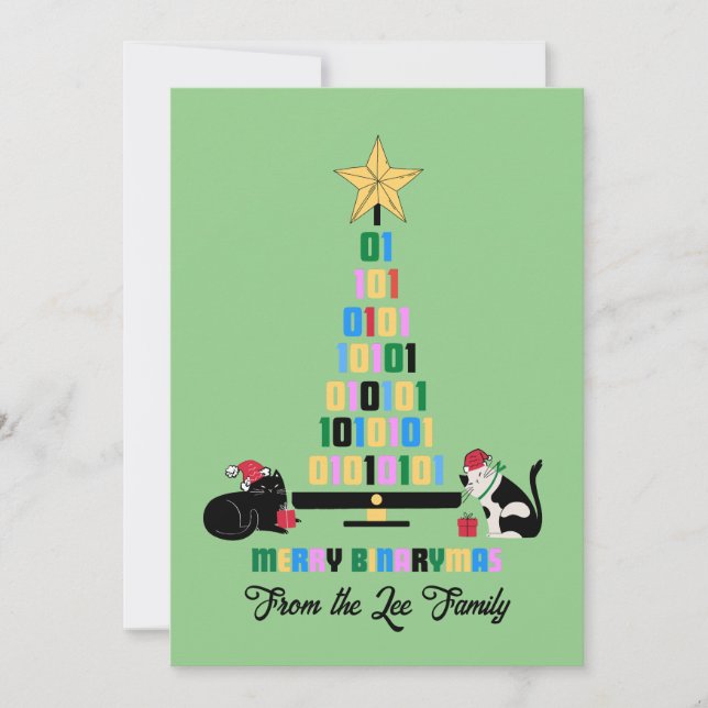 MERRY BINARY CHRISTMAS HOLIDAY CARD (Front)
