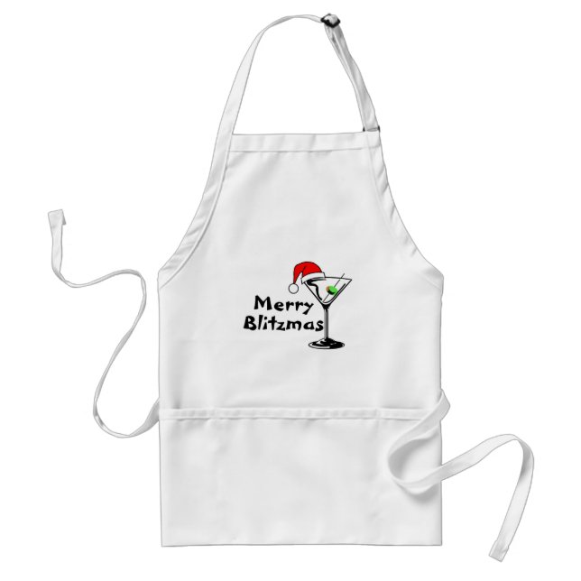 Merry Blitzmas Martini Standard Apron (Front)
