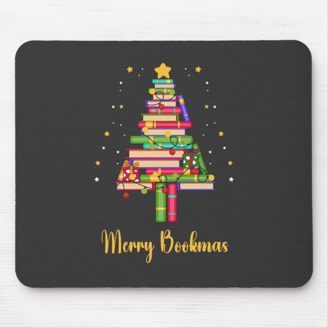 Merry Bookmas Mouse Pad (Front)