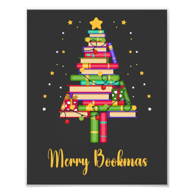 Merry Bookmas Photo Print (Front)