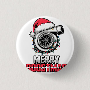 Merry Boostmas Boost lover Santa Turbo Christmas 3 Cm Round Badge