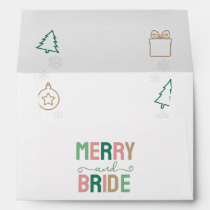 Merry & Bride Christmas Bridal Shower Envelope
