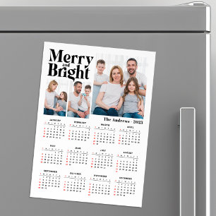 Merry & Bright 3 Family Photo Christmas Calendar