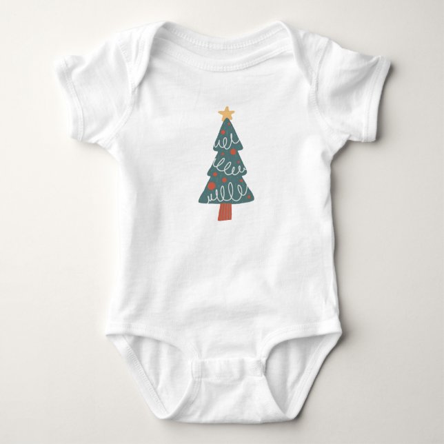 Merry & Bright Baby Bodysuit (Front)