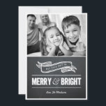 Merry & Bright Chalkboard Christmas Cards<br><div class="desc">Celebrate the season with this modern and stylish holiday card from Berry Berry Sweet.</div>