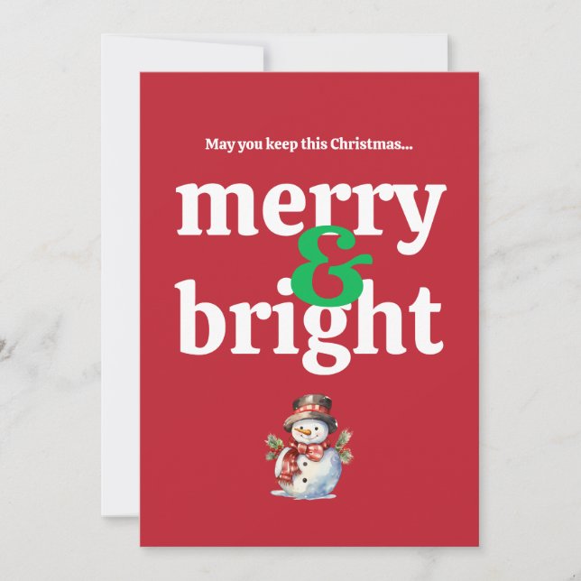 Merry & Bright Christmas Card (Front)