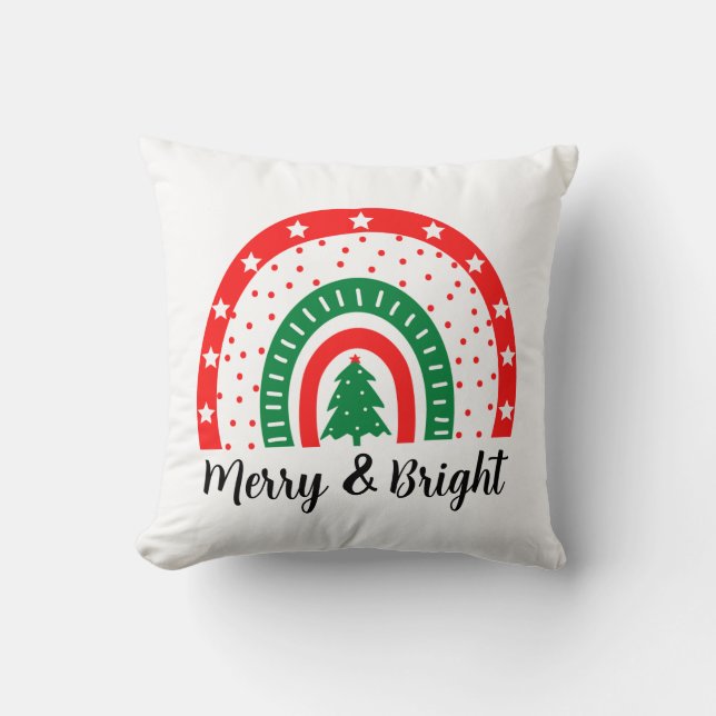 Merry & Bright Christmas  Cushion (Front)