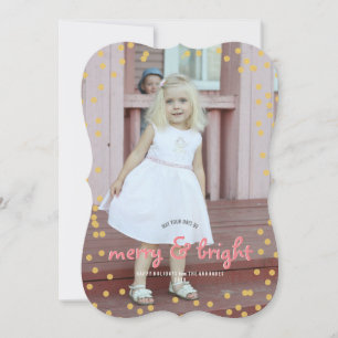 Merry Bright Christmas Cute Custom Holiday Photo Card