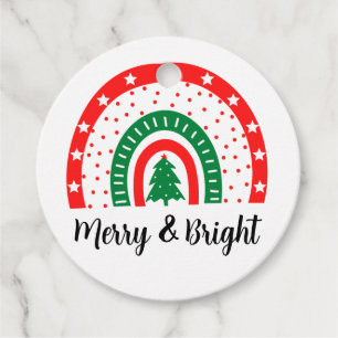 Merry & Bright Christmas Favour Tags
