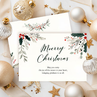 Merry & Bright Christmas Greeting Card