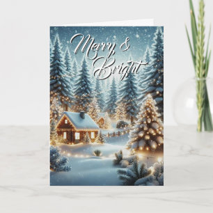 Merry & Bright Christmas Greeting Card