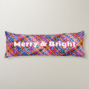 Merry & Bright Christmas Lights Pattern Reversible Body Cushion