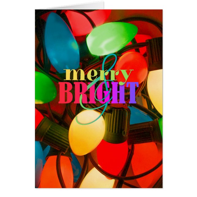 Merry & Bright Christmas Lights - Postcard (Front)