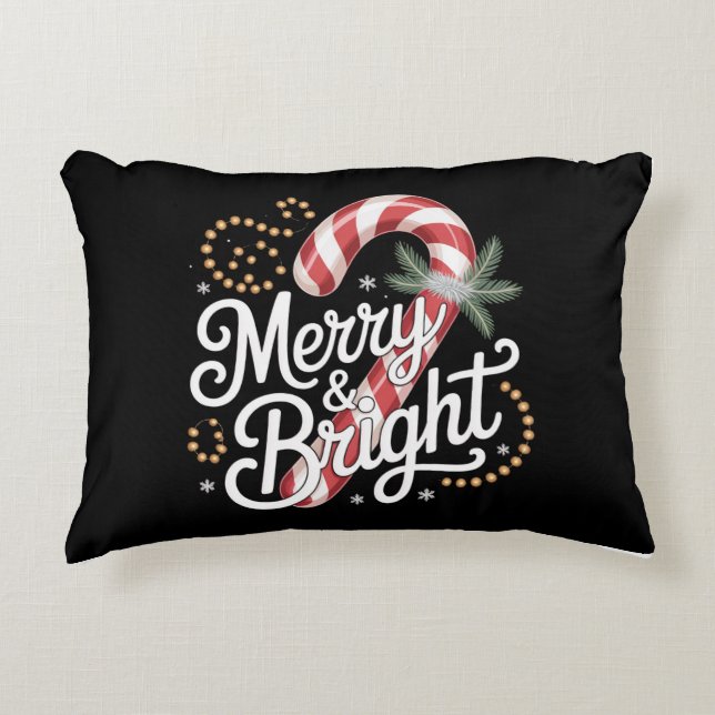 Merry & Bright Christmas Magic Decorative Cushion (Front)