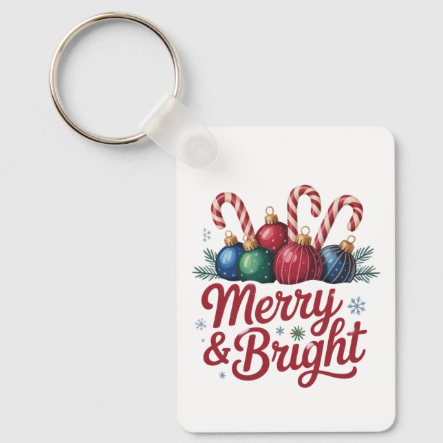 Merry & Bright Christmas Magic Key Ring (Front)