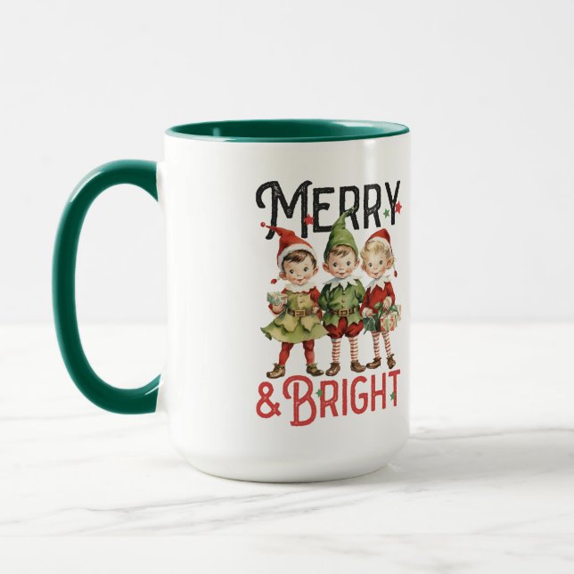 Merry Bright Christmas Mug (Left)