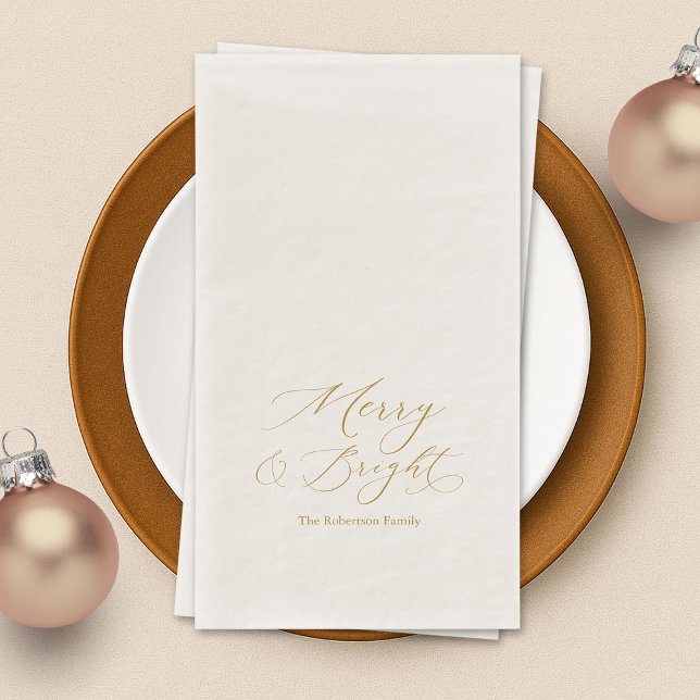 Merry & Bright Christmas Napkin (Creator Uploaded)