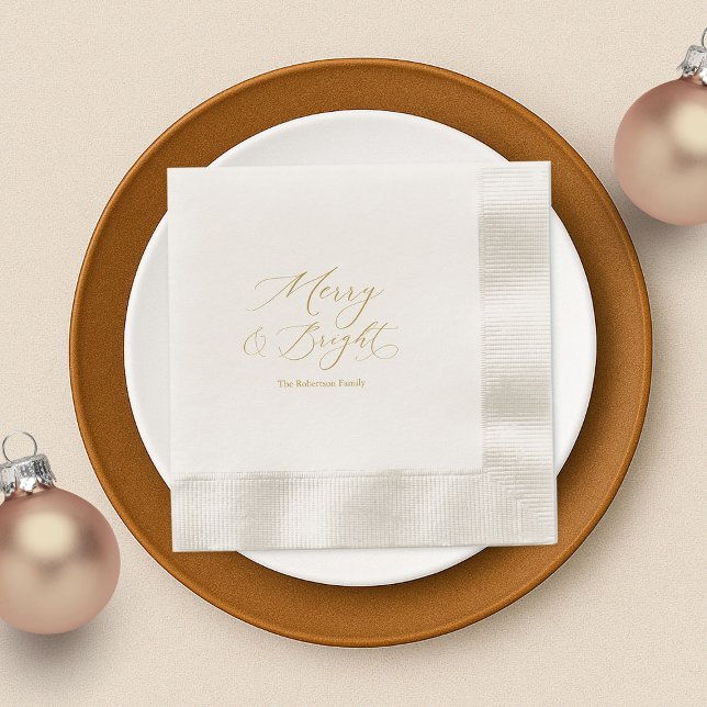 Merry & Bright Christmas Paper Napkins (Creator Uploaded)