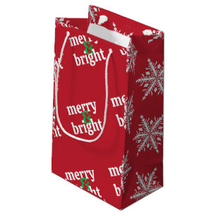 "Merry & Bright" Christmas Small Gift Bag
