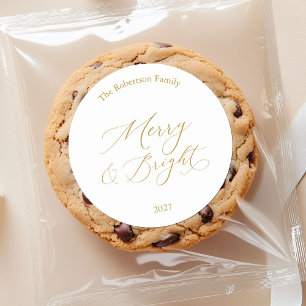 Merry & Bright Christmas Sticker