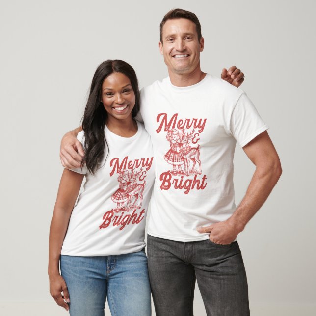 Merry & Bright - Christmas T-Shirt (Unisex)