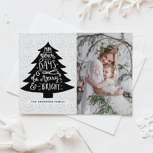 Merry & Bright Christmas Tree | Holiday Photo Card (Creator Uploaded)