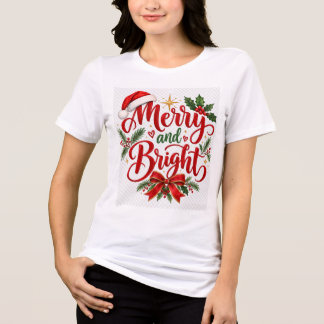 Merry & Bright Christmas Tri-Blend Shirt