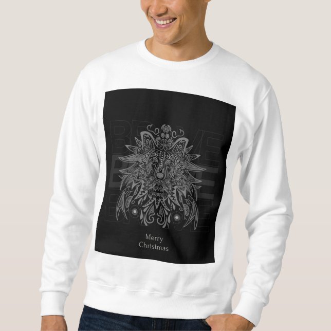 Merry & Bright Christmas Vibes Tsart  Sweatshirt (Front)