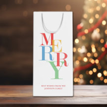 MERRY Bright Colourful Typography Festive