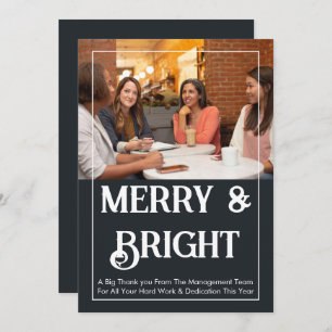 Merry & Bright Corporate Holiday Card for Employee