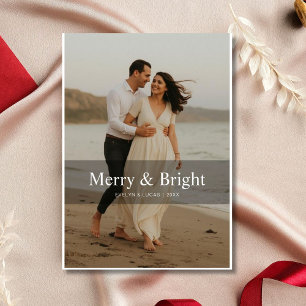 Merry & Bright Couple Holiday Celebration card