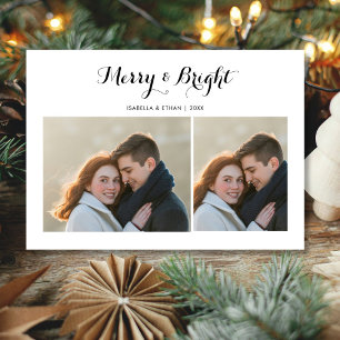 Merry & Bright Couple Togetherness  Holiday card
