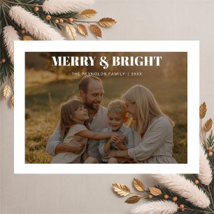 Merry & Bright Custom Family Design Holiday Card