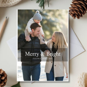 Merry & Bright Family Christmas  holiday card