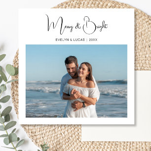 Merry & Bright Family Christmas holiday card