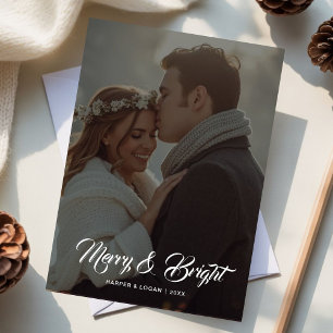 Merry & Bright Family Flat Holiday Card