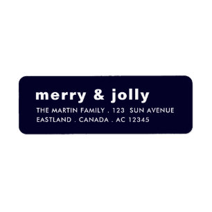 Merry & Bright Festive Christmas Address Design