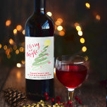 Merry & Bright Fun Watercolor Christmas Tree Wine Label<br><div class="desc">These fun wine labels feature a holiday design with an abstract watercolor Christmas tree and a caption reading: Merry & Bright. There is space for a short greeting and the bottle contents below. Festive & unique, these labels are perfect for home wine makers, or anyone who wants to give wine...</div>