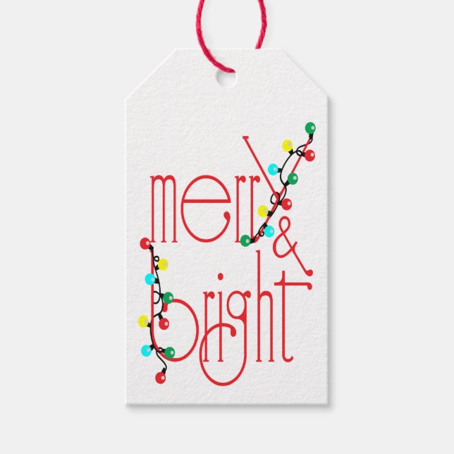 Merry & Bright Gift Tag (Front)