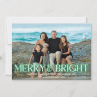 Merry & Bright Green Glowing Modern Font One Photo