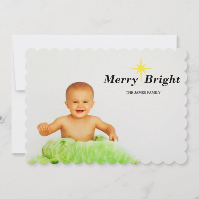 merry bright holiday card (Front)