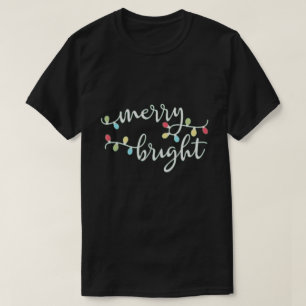 "Merry & Bright Holiday Graphic T-Shirt 