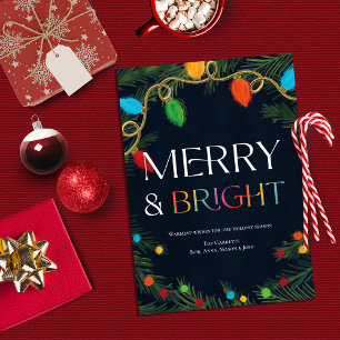 Merry & Bright Holiday Lights Christmas Card