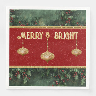Merry & Bright Holiday Napkin
